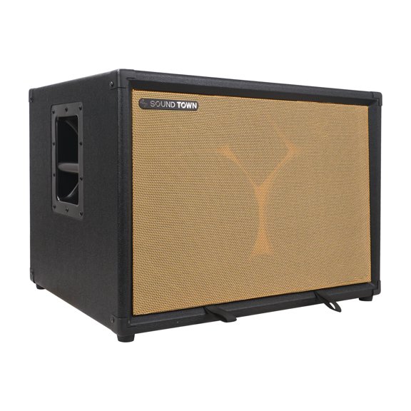 Sound Town 2 x 10“ 400W Bass Cabinet w/Horn, 8-ohm, 50oz Magnet, 3” Voice Coil, Birch Plywood, Black Tolex (BGC210BK)