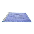 thumbnail image 2 of Ahgly Company Machine Washable Indoor Square Patchwork Blue Transitional Area Rugs, 3' Square, 2 of 4