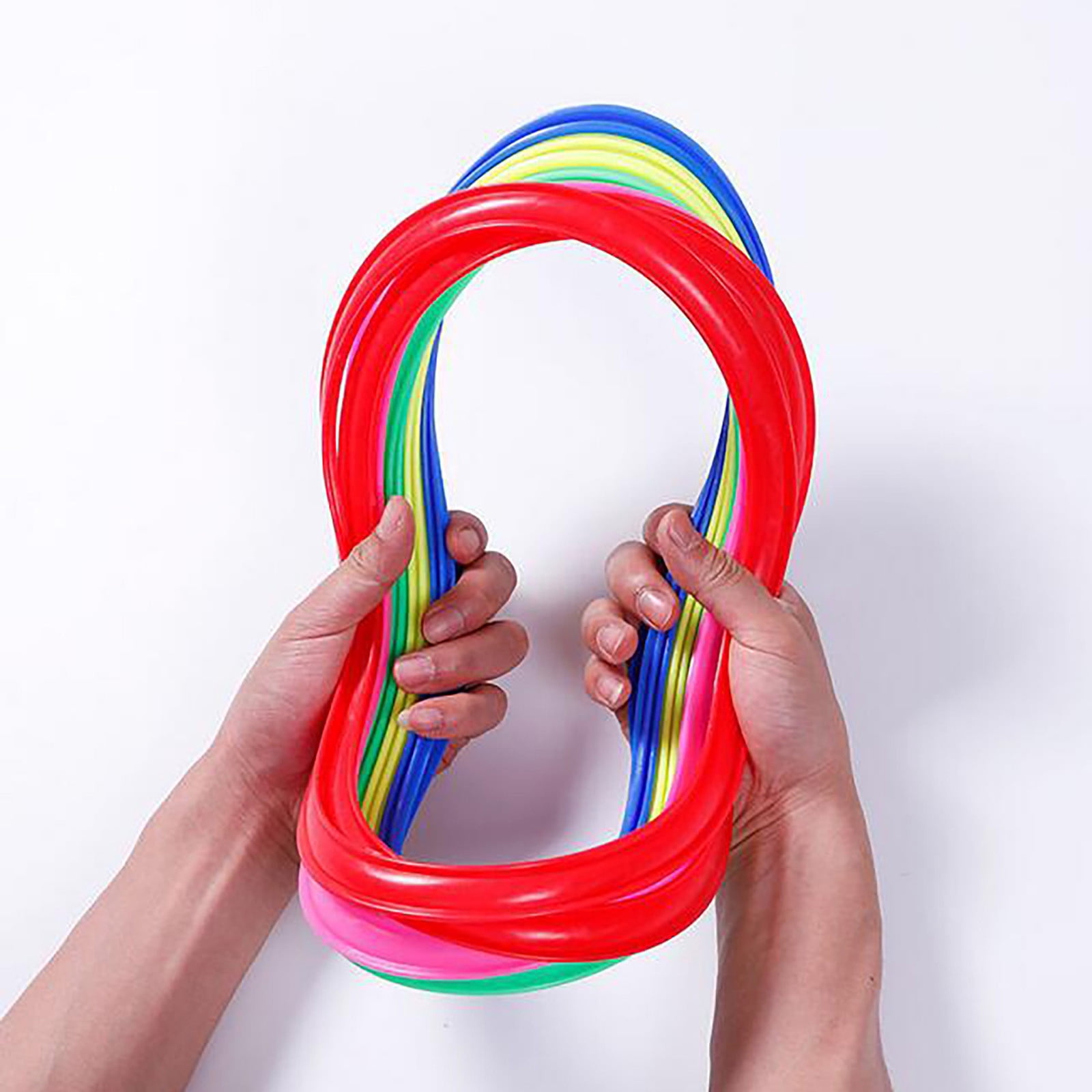 Anneaux De Marelle Multicolores NIDONE - 10 Cerceaux + Connecteurs Pour Jeux D'intérieur Et Extérieur