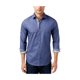 thumbnail image 1 of Hugo Boss - Camisa con botones para hombre, diseño de cachemira, azul, grande Hugo Boss Botones al frente, 1 of 1