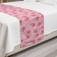 thumbnail image 2 of Floral Bed Runner, Romantic Roses Leaves Rosebuds Valentine's Day Sketch Repetitive Pattern, Decorative Accent Bedding Scarf for Hotels Homes and Guestrooms, King, Pastel Pink and Rose, by Ambesonne, 2 of 2