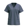 thumbnail image 3 of Sakmal Nurse's Uniform TShirts Shirts for Women Short Sleeve V-Neck PockeT-Shirts T-Shirts Womens Summer Outfits, 3 of 4