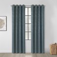 thumbnail image 2 of Loft Living Paisley Light Filtering Grommet Indoor Curtain 52 x 95 in Steel Blue, 2 of 7