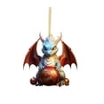 thumbnail image 2 of Honeeladyy Christmas Dragon Hanging Ornament, 2024 New 2D Acrylic Cartoon Dragon Decorative Ornament Xmas Tree Dragon Pendant for Christmas Tree Decorations Car Backpacks Home Decor Gifts, 2 of 6