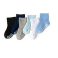 thumbnail image 4 of 6 Pcs Bas pour Enfants avec Bonne Élasticité Confortables à Porter Style Simple Bonne Fabrication Chaussettes Moyennes Garçon 8-10, 4 of 6