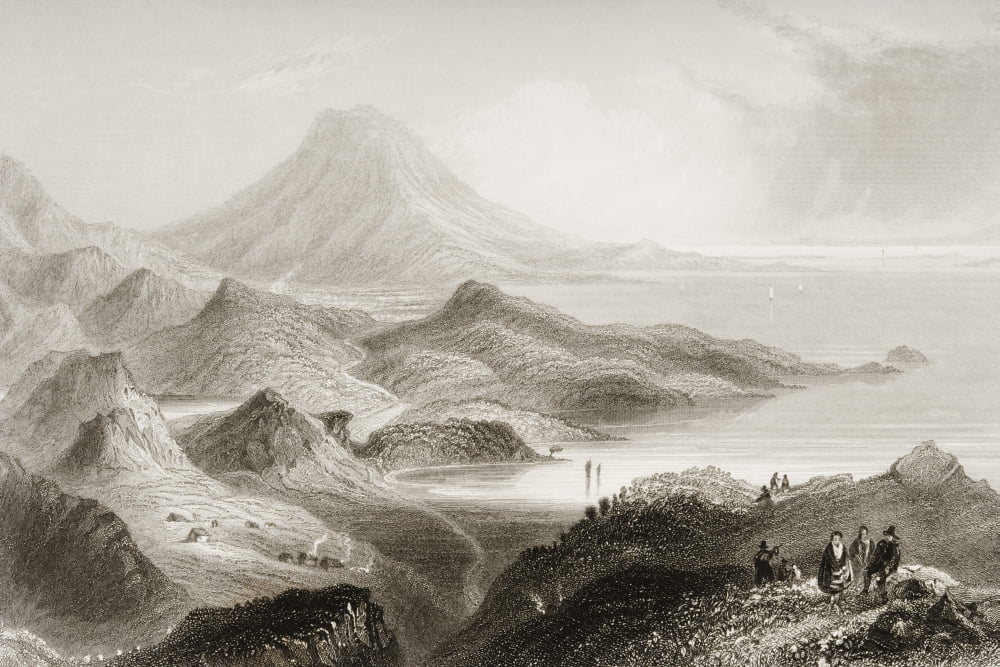 Lough Conn And Mount Nephin County Mayo Ireland Drawn By WHBartlett Engraved By E Benjamin From The Scenery And Antiquities Of Ireland By NPWillis And JStirling CoyneIllustrated From Drawings By WHBar