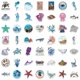 thumbnail image 1 of 100 pegatinas de Doodle de vida marina decoración personalizada ShuxiuWang 8390605830938, 1 of 1