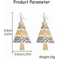 thumbnail image 6 of Christmas Tree Dangle Drop Earrings for Women Gold-Toned Star Dangling Statement Fish Hook Stud Earring Fashion Lightweight Thanksgiving Holiday Xmas Jewelry, 6 of 6