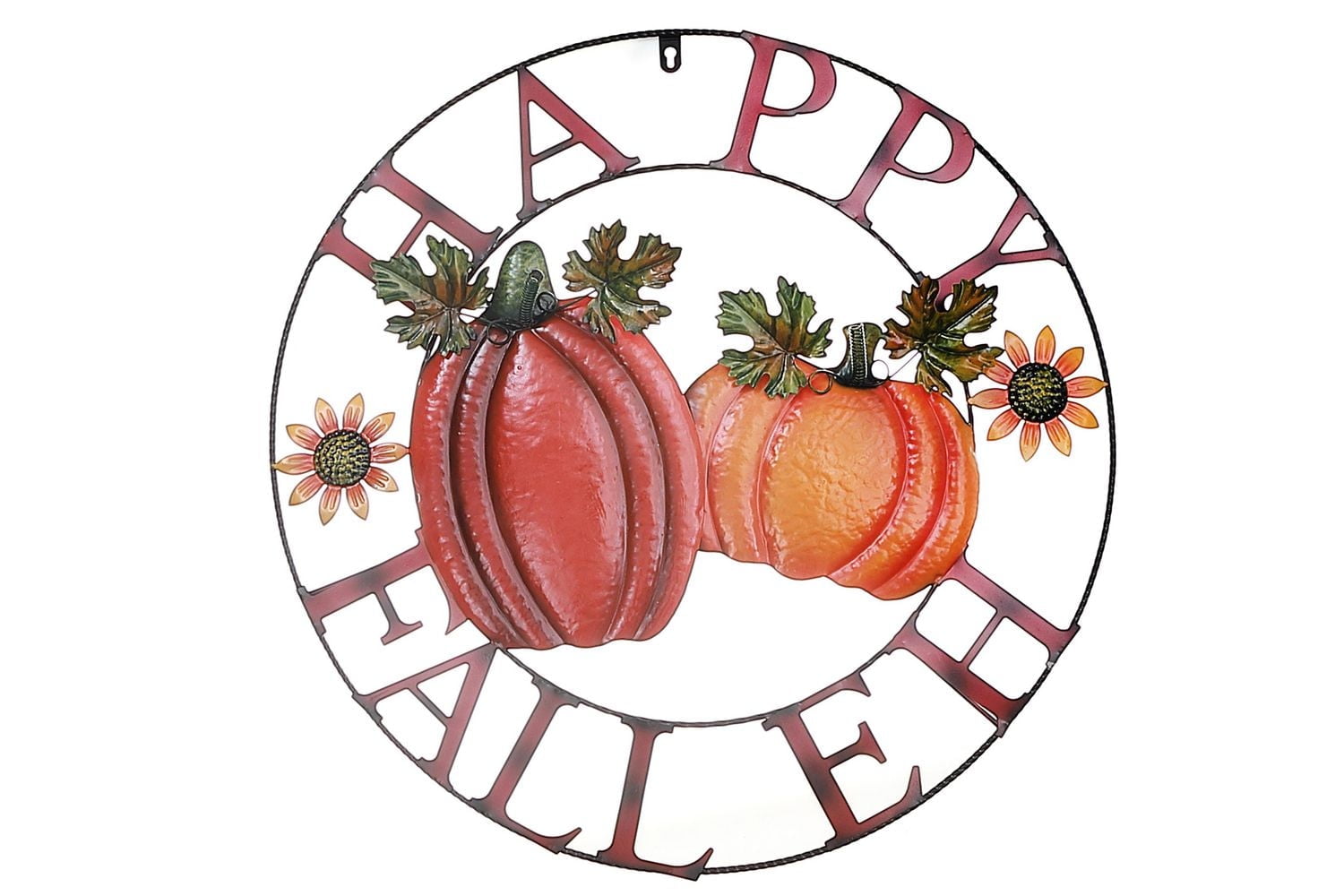 24" Pumpkin Wheel Wall Decor Happy Fall Eh