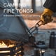 thumbnail image 4 of Manejo Largo Fuego Póker Firewood Clip Fire Tinks Acero Carbono Ligero Con Cubierta Cuero Herramientas para Acampar Al Aire Libre, 4 of 9