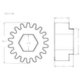 thumbnail image 3 of Lefu 6Pcs Gold Guitar Parts Tuners Tuning Pegs Key Machine Heads Hex Hole Gears 1:18, 3 of 9