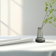 thumbnail image 1 of Vaso de vidrio gris, jarrón pequeño, vaso de oficina, decoración de hogar, arreglos de flores secas, dispositivo hydroponico, estilo moderno, para oficina, alta demanda, búsqueda constante,, 1 of 8