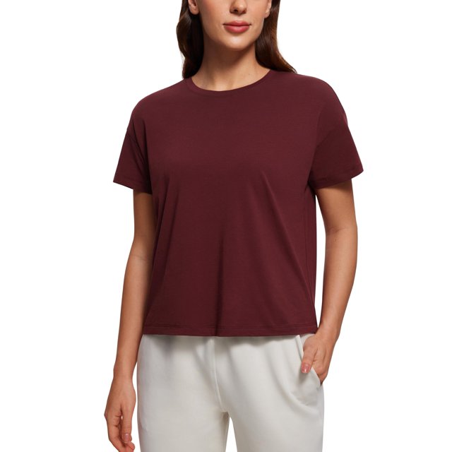 Remera CRZ YOGA de Algodón Pima, Corte Relajado, Cuello Redondo, Talle XL