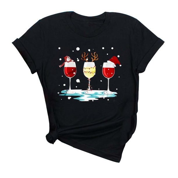 Gibobby Camiseta Navideña De La Mujer Camiseta de con temática navideña y moderna para mujer para uso informal(Gris,XG)
