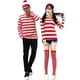 thumbnail image 3 of ¿Dónde está Waldo ahora? Disfraz de Cosplay de rayas rojas y blancas, camiseta para hombre adulto, suéter, sombrero y gafas para traje de fiesta de Navidad y Halloween, 3 of 4