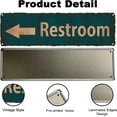 thumbnail image 3 of Restrooms Left Arrow Sign Vintage Metal Sign Bathroom Door Signs for Offices Businesses Restaurants 4X16 inch, 3 of 8