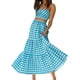 thumbnail image 2 of Txlixc Falda de verano para mujer Boho cintura elástica plisada línea A fluida falda larga de playa con bolsillos Txlixc  Moda, 2 of 5