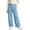 Blue, variant on Girls Polka Dot Straight Leg Pants Elastic Waist Casual Trousers Red 14-15 Years