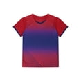 thumbnail image 3 of XUNZOO Boys Sport Tee Shirt Short Sleeve Football Top Training Base T-Shirt Athletic Shirt Running Red S, 3 of 7