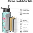 thumbnail image 3 of 32oz Pink Cow Strawberry Water Bottle with Handle and Flip Straw,Animal Sports Stainless Steel Insulated Cup Travel Coffee Mug Tumbler, Birthday Mothers Day Chritmas Gifts for Women, 3 of 6