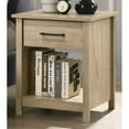 thumbnail image 4 of Pemberly Row 20"W Light Oak Finish Engineered Wood 1-Drawer Nightstand, 4 of 7