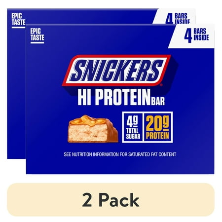 (2 pack) SNICKERS HI PROTEIN BAR ORIGINAL 4CT