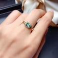 thumbnail image 5 of Adjustable Copper Ring For Women, Electroplated Emerald Fashion Ring, Gold Tone, Perfect Gift For Her, 5 of 5