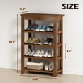 thumbnail image 2 of Shoe Rack for Front Door Entrance Bamboo Shoe Organizer Free Standing Shoe Cabinet Narrow Shoe Storage Shelf for Entryway, Closet and Doorway Brown, 23.6", 2 of 13