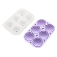 thumbnail image 1 of Bandejas reutilizables para hacer hielo Bandeja redonda de silicona para hacer bolas de hielo con tapas y embudo Cócteles de whisky y negro, 1 of 7