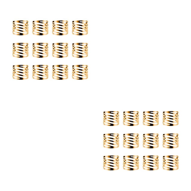 Paquete de 12 anillos para servilletas Naiovety adorno hebilla hueca Oro 2piezas