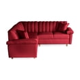 thumbnail image 3 of Sala Esquinera de Lino Rojo Makora Modelo Miller, 3 of 8
