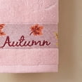 thumbnail image 3 of Unique Bargains Maple Leaf Jacquard Soft Absorbent Quick Dry Towels Pink 4pk, 3 of 8