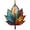 E, variant on Fall Leaves Ornaments,2D Acrylic Maple Leaves Window Hanging Decor Fall Ornaments,Colorful Acrylic Hanging Decor Fall Leaves Ornaments for Small Tree, Window, Autumn Home Decoration,C