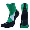 thumbnail image 1 of MIASHUI Men's Running Socks Athletic Cushioned Towel Bottom Breathable Low Cut Sports Socks for and Gym Green, 1 of 2