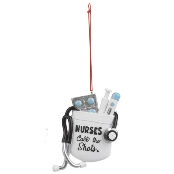 Ganz MX180251 Nurse Pocket Ornament - Nurses Call The Shots, 4 inches Height, Multicolor