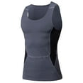 thumbnail image 1 of Camiseta de tirantes de cuello redondo para hombre, color liso, moderna, para ocio, fitness, deportiva, ajustada., 1 of 7