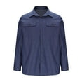 thumbnail image 3 of Men's Denim Shirts Casual Regular Fit Button Down Solid Color Tops Fashion Slim Fit Long Sleeve Jackets, 3 of 5