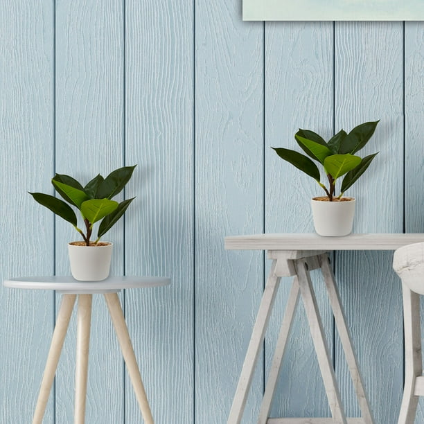 Planta artificial decorativa moderna con maceta Compacta Pack de 2 unidades Oak de 30cm de alto Artego para hogar sala comercio oficina