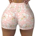 thumbnail image 2 of Lsque Easter Bunny Pattern High Waisted Biker Shorts for Women-Tummy Control Fitness Athletic Workout Running Yoga Gym Shorts,Moisture-Wicking-Small, 2 of 9