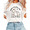 White-1, variant on Women Stay Salty Cowgirl Surfing Graphic Tees T Shirt Tops Round Neck Cotton T Shirt White S-5XL