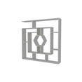 thumbnail image 4 of Labrina Geometric Open Shelves Bookcase, White, 4 of 5