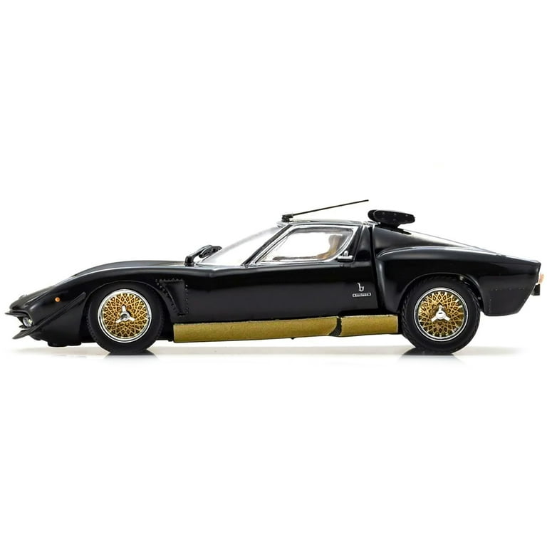 Lamborghini Miura SVR Black with Gold Accents and Wheels 1