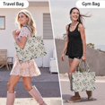 thumbnail image 6 of Large Capacity Tote Bag,Beige Halloween Pumpkin Skull Bat Pattern Handbag Fashion Luxury Tote Bag,15.7"x13"x 5.1" Inches,Laptop Compatible, 6 of 6