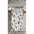 thumbnail image 3 of Ambesonne Asian Boho Quilted Bedspread Set 2 Pcs, Japanese Forest Design, Twin Size, White Black, 3 of 3