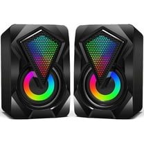 Giizhmy Wired 2.0 Channel Computer Speakers with Speaker, Black, New