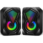Giizhmy Wired 2.0 Channel Computer Speakers with Speaker, Black, New