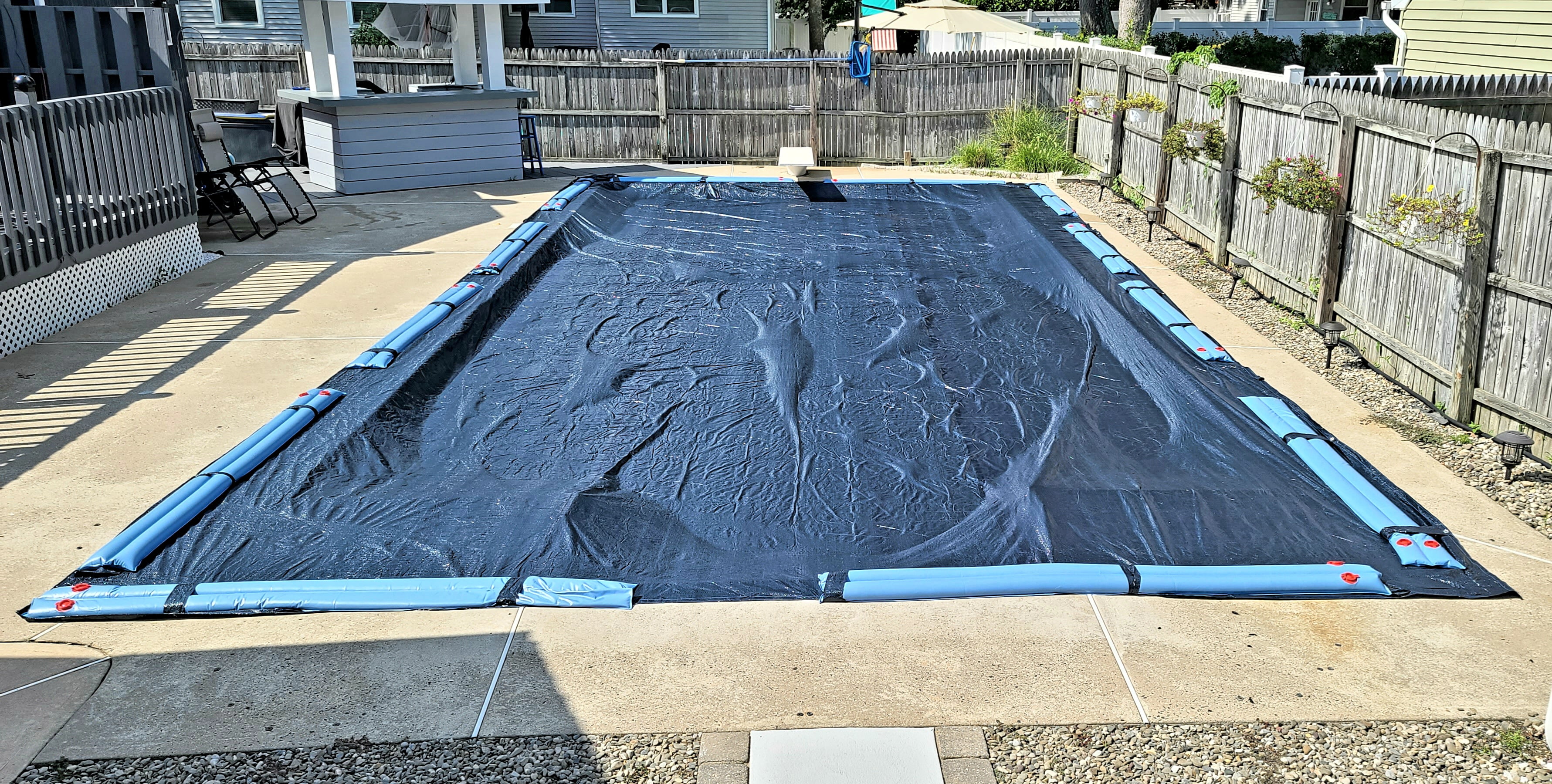 Winter Block inground Pool Laminated Polyethylene Winter Cover, Rectangular,18 x 36 ft