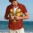 thumbnail image 6 of Stamzod Oversized Hawaiian Shirt for Men Short Sleeve Funny Vacation Beach Shirts Summer Casual Button Down Shirts for Men Red T L, 6 of 9