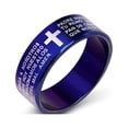 thumbnail image 1 of Anillo Vintage para hombre, para viajar, senderismo, fiesta portátil, banquete, boda, anillos de acero inoxidable, joyería para decoración de Ropa, zapatos y accesorios Miscelánea Azul diez Sonducket AP014448-19, 1 of 6