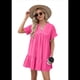 thumbnail image 5 of Vestido de Corta con Escote en V y Volantes en el Bajo, Color Rojo Rosa M, 5 of 10
